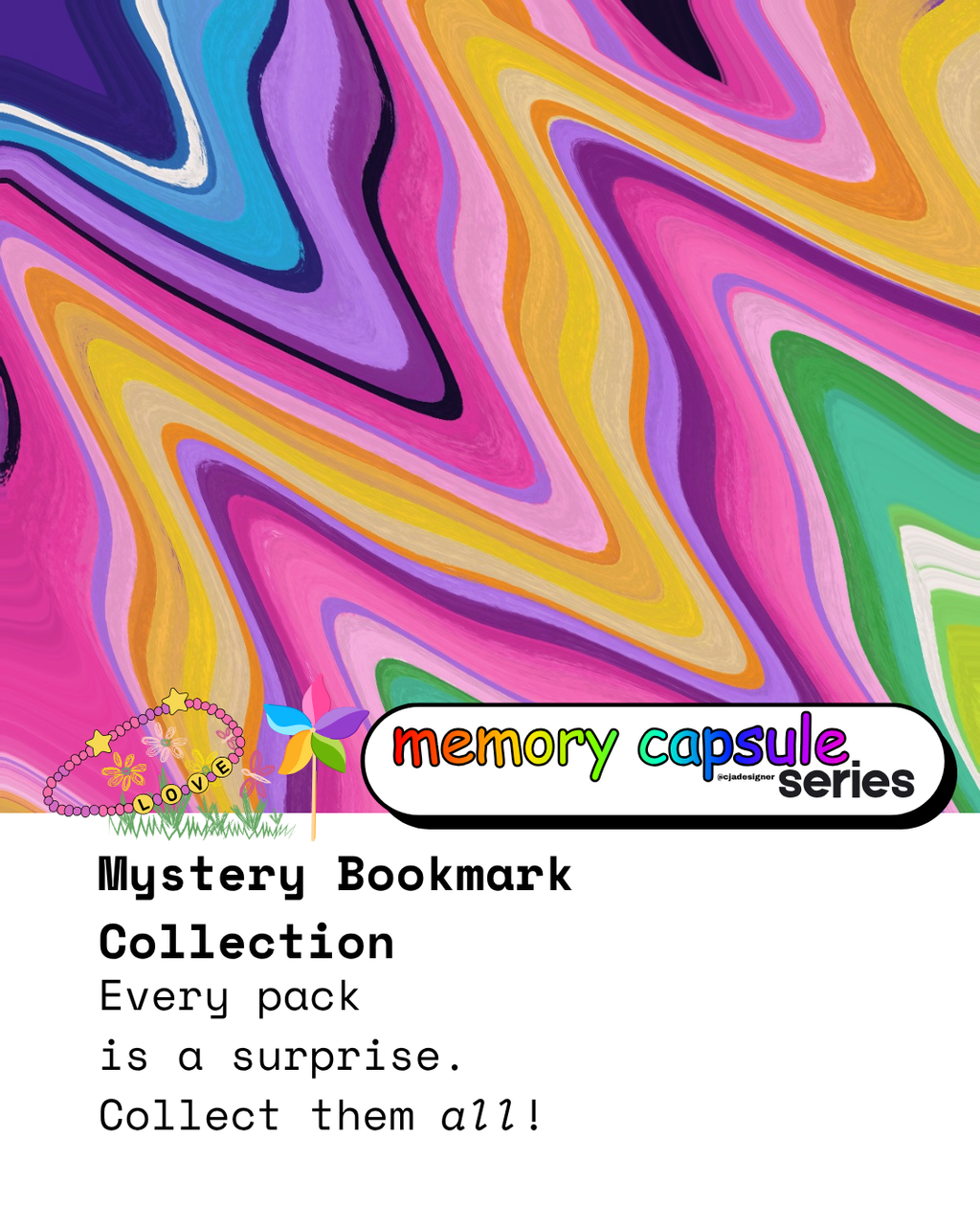 Memory Capsule | Series 1 Mystery Collector Bookmark artwork by CJade | y2k Nostalgia