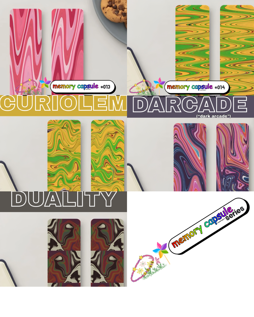Memory Capsule | Series 1 Mystery Collector Bookmark artwork by CJade | y2k Nostalgia